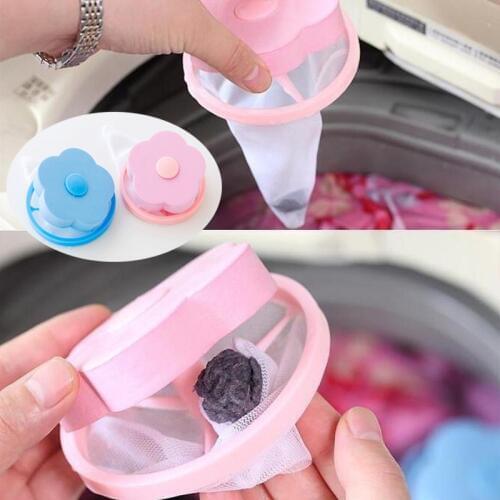 Plum-shaped Washing Machine Hair Remover Cleaning Net Bag Washing Machine Floating Filter Except Sticky Hair Net Bag Reusable