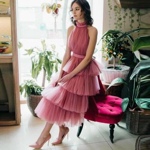 STEVDITG Women's Evening Dresses Below The Knee