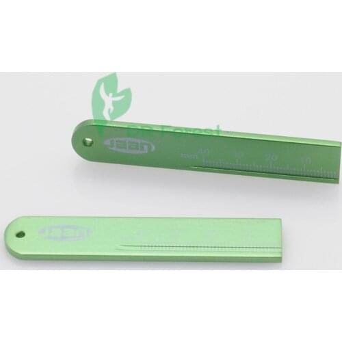 Dental Instruments Endo Rulers Span Measure Scale Endodontic ALUMINIUM Green 2Pcs