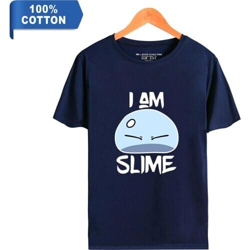 That Time I Got Reincarnated as a Slime Fashion 100% Cotton T-shirt Men Summer Short Sleeve Tshirt Casual Streetwear T shirt