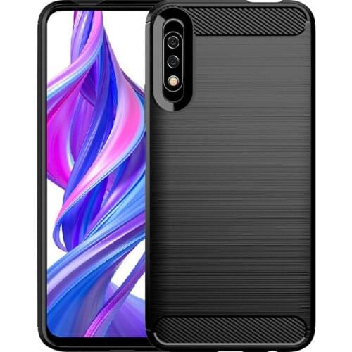 Full-Body Protective Phone Cover Shock-Absorption Flexible TPU Rubber Case + Screen Protector for huawei honor 9X/honor 9X Pro