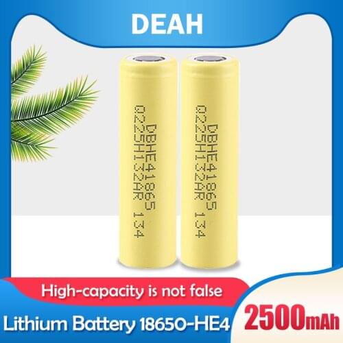 1-10PCS Original 18650 HE4 3.7V 2500mAh Lithium Rechargeable Battery 20A Discharge Max 35A For Power Tools Fan Headlight Bike