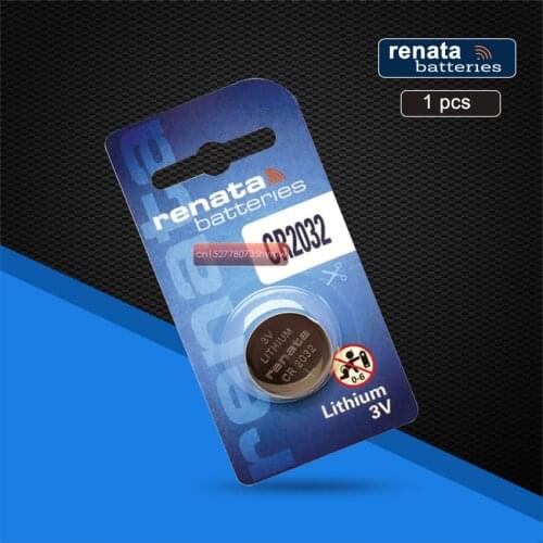 1pc Swiss CR2032 Renata Button Battery 3V Li-ion Batteries For watches Remote Control Toy