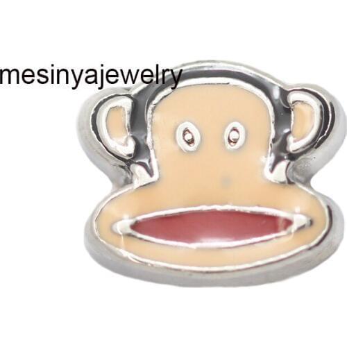 10pcs monkey floating charms for glass locket Min amount $15 per order mixed items, FC-957