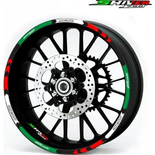 12 Pcs New high quality Motorcycle Wheel Sticker stripe reflective Rim decals for Aprilia Shiver 750