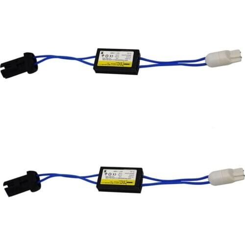 2PCS T10 T15 W5W 194 Led Car Lights Canbus No Error Free Load Resistor Wiring Decoder Warning Flashing Balast Canceller Adapter