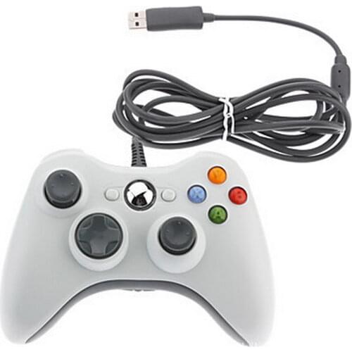 50pcs USB Wired Joypad Gamepad Black Game Controller For Xbox Slim 360 Joystick For Official Microsoft PC for Win 7 / 8 / 10