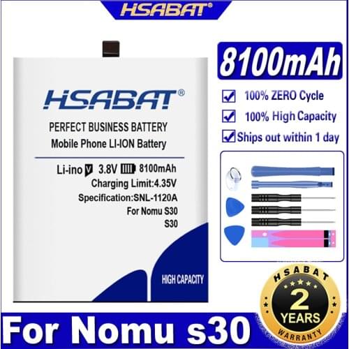 HSABAT S30 6100mAh ~7250mAh Battery for Nomu S30 / 5600mAh Battery for Nomu S10
