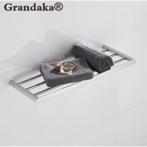 Bathroom Accessories,Quality 304 Stainless Steel Material Chrome Finish Towel Racks & Towel Bar Towel holder & Single Shelf