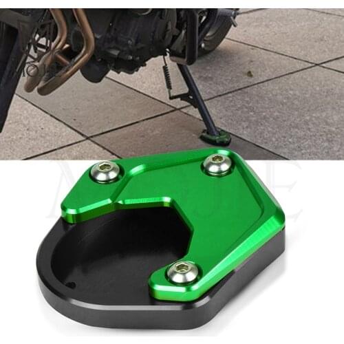 For Kawasaki Z400 Ninja 400 Versys 650 KLX250 Motorcycle Aluminum Kickstand Foot Side Stand Extension Support Plate Pad Enlarge