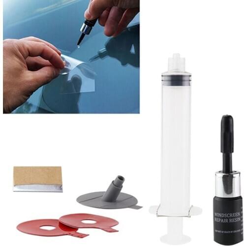 Auto Car Glass Windscreen Windshield Repair DIY Repair Kit Tools Set For Chip Crack Bullseye Protective Decorative Stickers