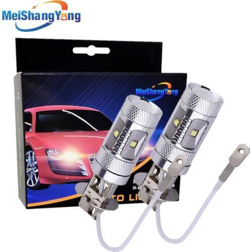 2pcs H3 LED Cree Chips XBD 30W Car Fog Light Running Light Reserve Car Led Bulb Auto Light Source Parking 6000K