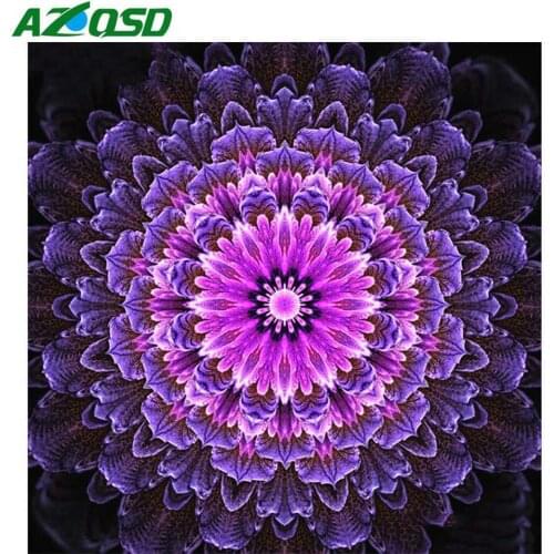 AZQSD Diamond Painting Mandala Embroidery Flowers Full Square 5d Diy Cross Stitch Kits Home Decoration Art Gift Handmade