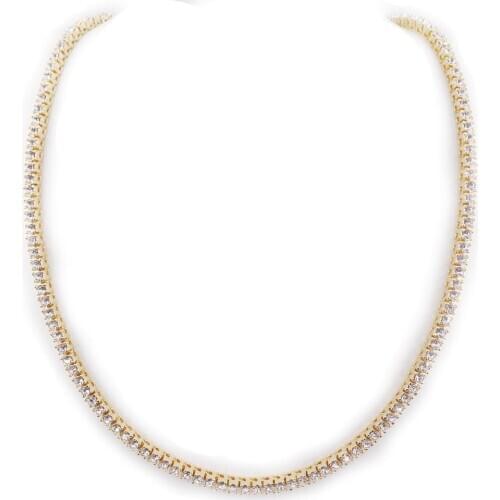 Crystal chain necklace unisex style USA design hip hop rock roll iced out mens fashion jewelry rapper women 1 row tennis chain