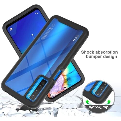 TCL 20 Pro 20S Case Hybrid Full Body Rugged Protection Cover For TCL 20S TPU Bumper Crystal Clear Armor Case For TCL 20 Pro 5G