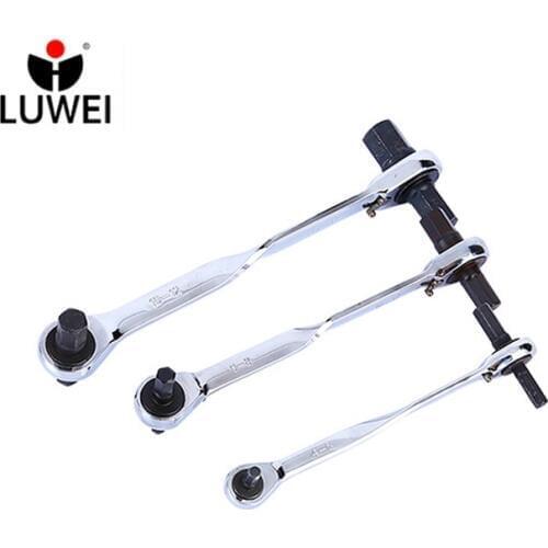 1 Piece Double End Ratchet Wrench Chrome Molybdenum Steel Allen Wrenches Multifunctional Ratchet Handle Wrench Hex Key Spanner