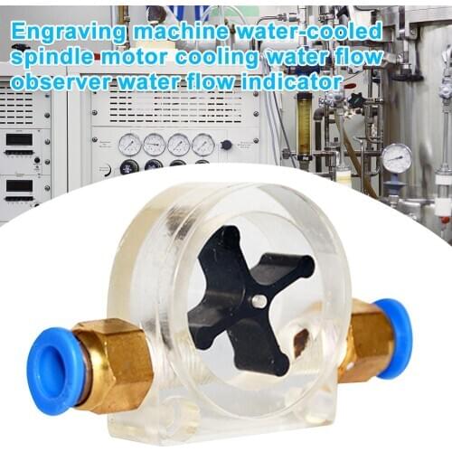 Flow Indicator Flow Meter Water Cooling Flow Indicator Meter copper chromed Engraving Machine Computer Spindle Motor Waterway