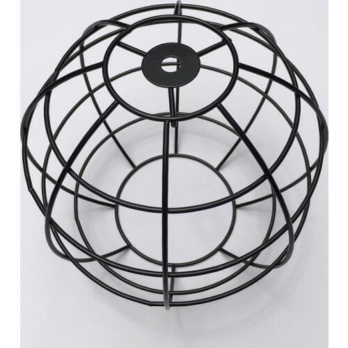 Classic Nordic E27 dia.180mmx150mmH watermelon lampshade bulb cage 3mm metal wire frame for vintage light pendant light DIY