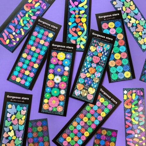 2 Pcs Laser Style Colorful Ribbon Alphabet Stickers Self-adhesive Letter Scrapbooking Stickers Decorative Diy Craft Sticker