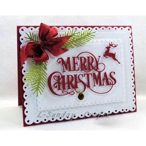New Merry Christmas Reindeer Stencils Metal Cutting Dies Scrapbooking Embossing Album Cardmaking Paper Crafts Decor