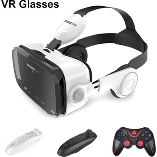 3D VR Glasses Z4 Leather 3D Helmet Virtual Reality Immerse VR Glasses Headset Stereo for 4-6 inch Android IOS SmartPhone