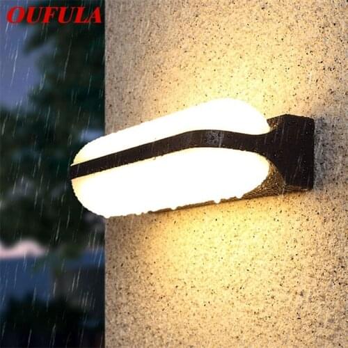 OUFULA Outdoor LED Wall Sconces Patio Waterproof Simple Creative Decorative For Porch Courtyard Balcony Garden