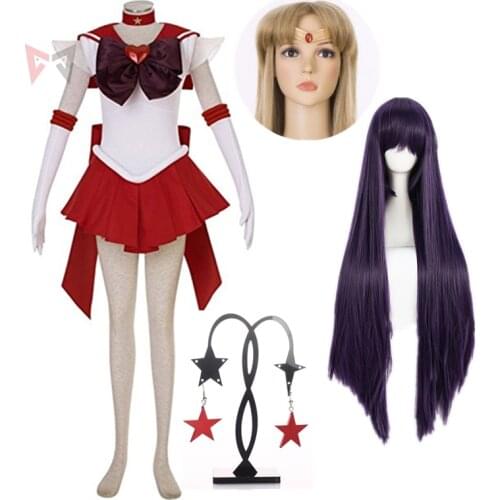 Athemis Anime Hino Rei Sailor Mars Super S Cosplay Costume Custom Made Fancy Dress For Halloween