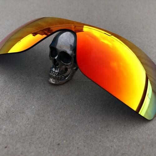 Firtox True Polarized Enhanced Replacement Lenses for-Oakley Oil Rig Sunglass (Lens Only)-Orange Red