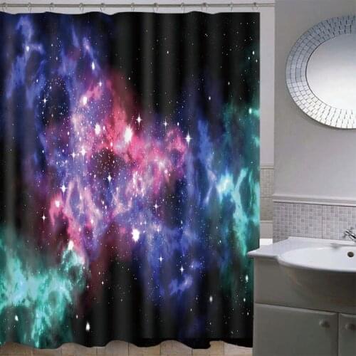 Custom Fashion 3D Shower Curtains Beautiful Bathroom Curtains Space Design Bath Screen Home Decor
