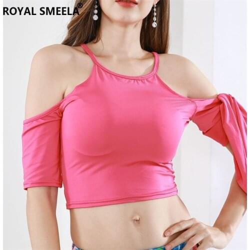 Adult Sexy Milk Silk Arabic Belly Dance Top Shirt Women Belly dance Costumes Indian Dancer class lesson training Clothes wear