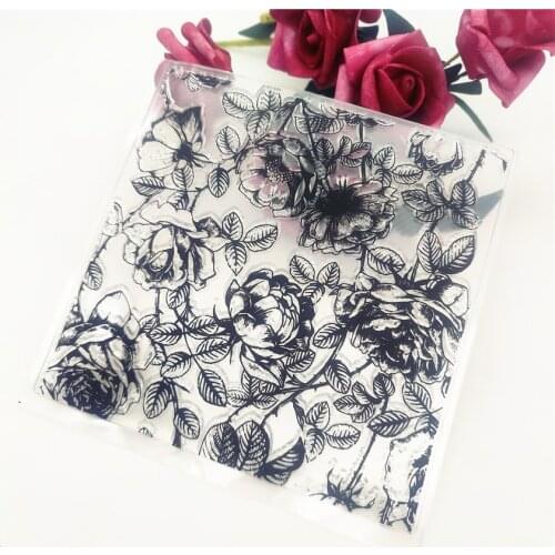 14*14CM Bud Transparent Clear Stamps / Silicone Seals Roller Stamp For DIY Scrapbooking Photo Album/Card Making