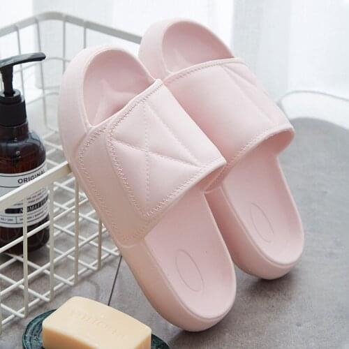 Womens Summer Slippers Fashion Comfort Soft EVA Thick Platform Slippers Women Lover Home Floor Slippers Female Slides Ladies