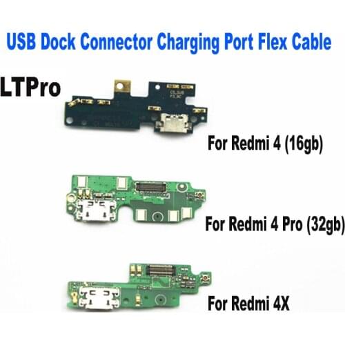 LTPro High Quality For Xiaomi Redmi 4 Pro USB Dock Connector Charging Port Flex Cable for redmi4 redmi 4x USB Charger Plug Parts
