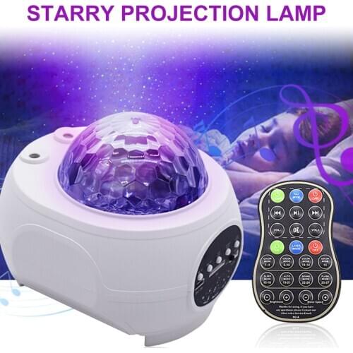 USB LED Star Night Light Music Starry Water Wave Led Projector Light Ocean Wave Bluetooth Speaker Colorful Projection Light