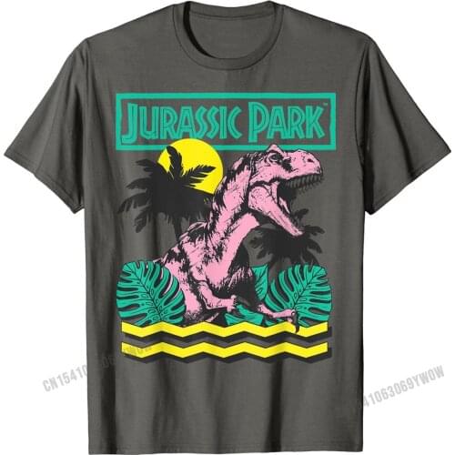 Jurassic Park Vintage T-Rex Roar Retro Graphic T-Shirt Men Retro Printed On Tops Shirt Cotton T Shirts Birthday