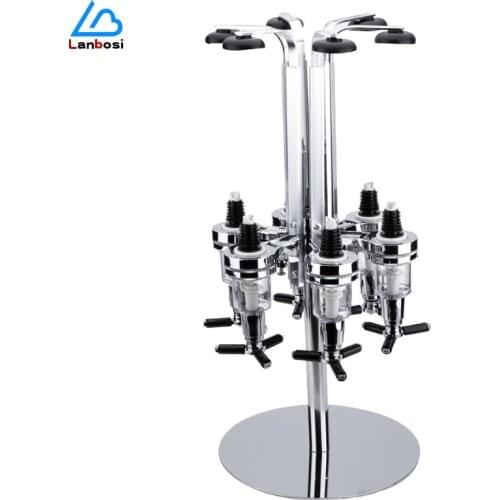 6-Head Rotating Wine Rack Pouring Rack Red Wine And White Wine Dispenser Vertical Vine Rack Creative Wine Rack