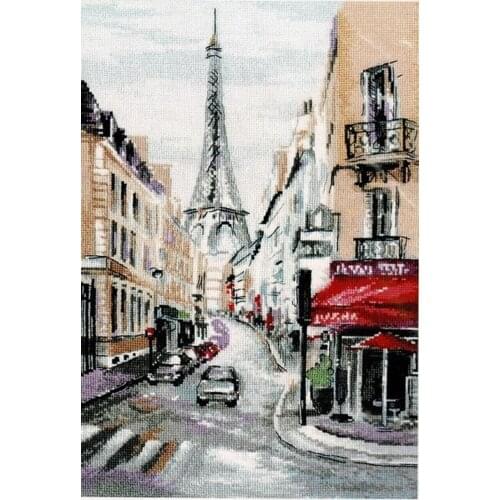 Customized Needlepoint Heart of Paris Embroidery and Cross Stitch Patterns with 100% Cotton Floss & Free Shipping for Home Decor