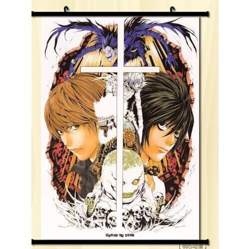 Japanese Anime DEATH NOTE L.Lawliet & Yagami Light & Misa Amane & Mikami Teru Home Decor Wall Scroll Poster Decorative Picture