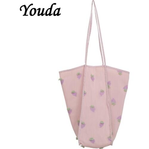 Youda Original Women Big Shoulder Bag Fashion Ladies Shopping Bags Simple Style Female Handbag Classic Girls Tote Cute Handbags