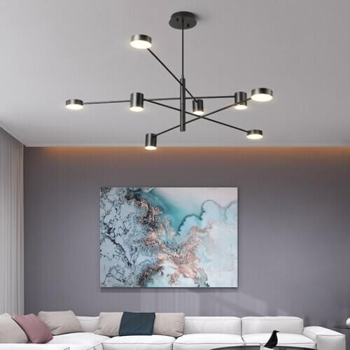 Hotel Lobby Postmodern Style Iron Modern Chandelier,Scandinavian Home Decor Sputnik Chandelier Manufacture Light