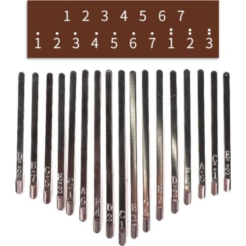 17 Keys Kalimba DIY Keys&Bridge&Tuning Hammer Kit Thumb Piano Accessories