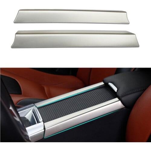 2Pcs/Set For Volvo XC60 S60 S60L V60 Stainless steel interior cup holder armrest box decoration Accessories , Car-Styling