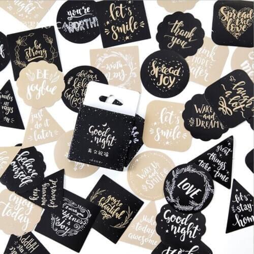 45 pcs/set Cute English Greetings Wishes Decorative Stickers Scrapbooking Diy Bullet Journal Diary Stationery Sticker Supplies