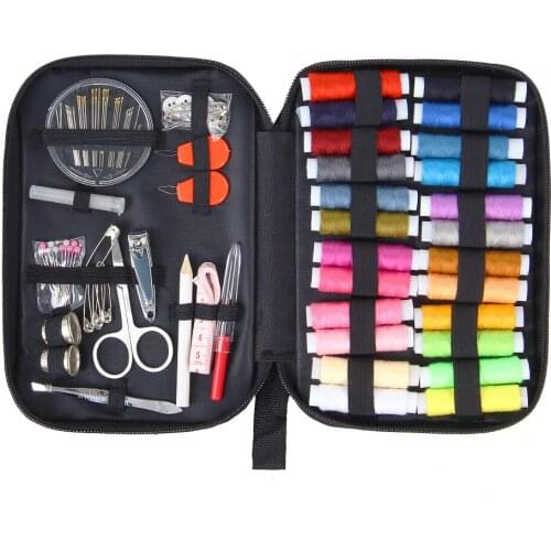 90Pcs/Set DIY Sewing Box Multi-function Travel Sewing Kit Needle Thread Threader Tape Scissor Storage Bag Sewing Set