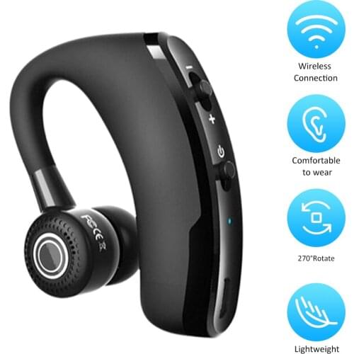V9 Wirelessly BT Earbud Headphones Car Drive Earphone In-Ear Handsfree Business Headset Sports Call Headset