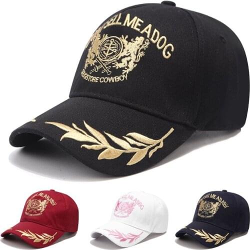 Summer Baseball Cap Cotton Wheat Ear Embroidery Fashion Luxury Hip Hop Hat Outdoor Sun Protection Round Top Curved Brim