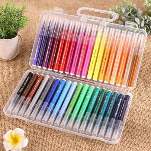 Childrens soft head can be washed painting graffiti color pen set, color pen non-toxic brush brush brush