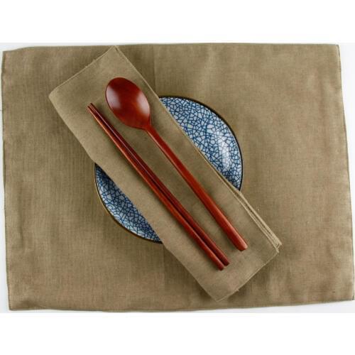 Double sides Natural Style cotton linen fabric placemat insulation mat dining table mat coffee table Napkin decoration