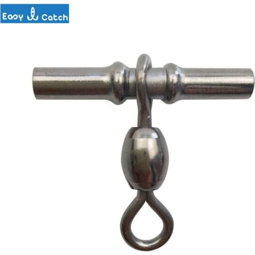 Easy Catch 10pcs Cross Line Crane Fishing Swivel Brass Tube Cross-line Crane Swivel Connector With Solid Ring Size 1 2 3 1/0 2/0
