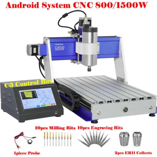 300*400mm working area CNC3040 4axis PCB Milling Machine CNC Router with USB communication port , free tax to Russia